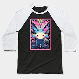 Cute Axolotl Anime Art Design | Cute Animals | Axolotl Hentaii Chibi Kawaii Design Baseball T-Shirt